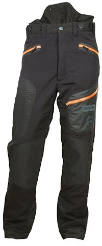 Oregon Fiordland Pro Chainsaw Trousers, Type A, Professional Class 1 Chainsaw PPE Clothing, Adjustable with Premium 20m/s EN ISO 11393-2 Cutting Protection for Men & Women - Size XXXL