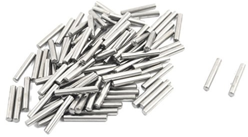 sourcing map Parallele Passstifte Spannstift Kegelstifte, Bindeelement, 2 x 13°mm, silberfarben,100 Stück