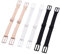 Creamlin 6 Stück BH Strap Clips Elastischer Anti-Rutsch-Riemenhalter, Schwarz, Beige, Weiß