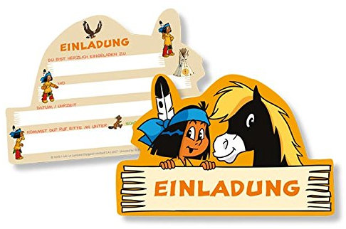 DH-Konzept Einladungskarten Indianerjunge Yakari 6er Pack