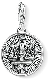 Thomas Sabo Damen Herren-Charm-Anhänger Sternzeichen Waage Charm Club 925 Sterling Silber 1646-643-21