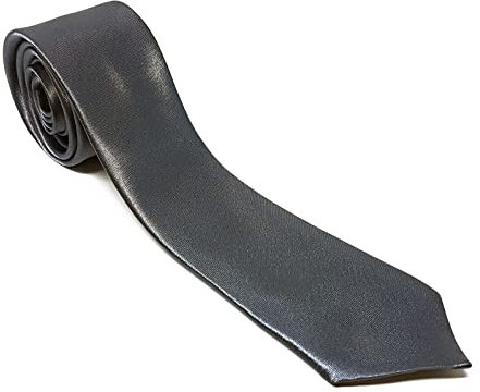Krawatte für Erwachsene – Skinny oder Regular Styles für Herren, dunkelgrau, Skinny