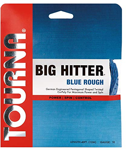 TOURNA Big Hitter - Set di corde da tennis in poliestere, 18 g, colore: Blu