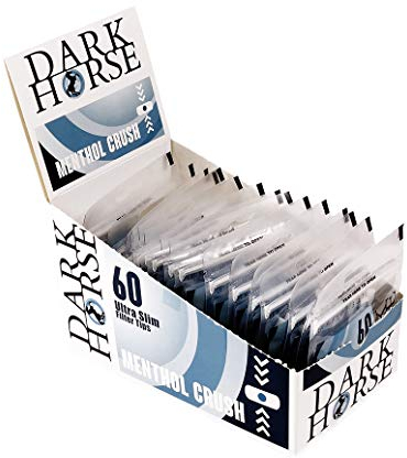 Dark Horse Ultra Slim Filter Tips Menthol Crush, 6 mm, 60 Filter pro Beutel 2 Boxen (32 Beutel)