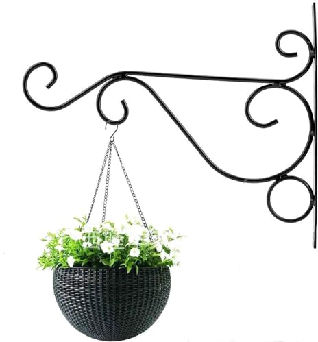Hängekorbhalterungen, Wandbehang Korbhalterungen, Eisen Pflanzen Kleiderbügel Wandhaken, Pflanze Wandhalterung Hängende Klammern Haken Pflanzenkorb Kleiderbügel Halter, Haken für Blumenampel