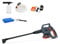 FUXTEC 20V mobiler Akku Hochdruckreiniger 25 Bar FX-E1HDR20-SET inkl. 2Ah Akku & Ladegerät, Düse, Lanze, Schlauch mit Schmutzfilter für direkten Einsatz in Regentonnen, Bürstenaufsatz für Auto/Felgen