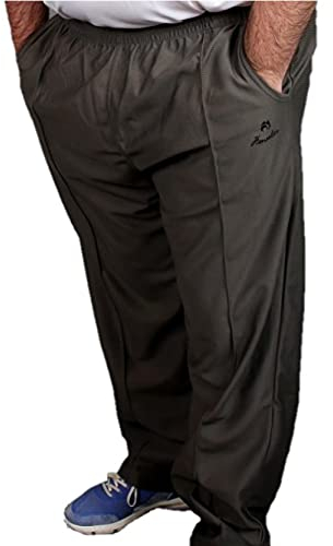 Henselite Mens Sports Lawn Bowling Trousers-Color Grey-Waist XL, 29 inch LegLength
