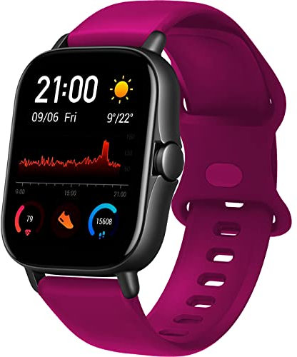 Gofl Cinturino per Amazfit GTS, 20mm Bracciale di Ricambio in Silicone Sportivo per GTS 2/GTS 2 Mini/GTS 2 e/GTR 42mm/Bip/Bip Lite