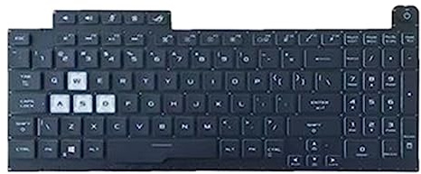 fqparts Replacement Laptop Tastatur für for ASUS for ROG Strix Scar 17 G732LV G732LW G732LWS G732LXS Colour Schwarz US-englische Ausgabe