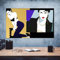 Hnyjyfa Patrick Nagel Frau Malerei Mode Cool Girl Pop Art Poster Vintage Illustration Wandkunstdrucke Sexy Elegante Frau Poster Modernes Zimmer Schlafzimmer Dekor 0125337