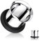 Single Flared Flesh Tunnel 1,6-25 mm aus 316L Chirurgenstahl FARBWAHL Ohrschmuck Piercing (6,0 mm, Silber)