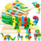 MOOING Holzspielzeug für Kinder, Holzspielzeug Steckpuzzle1 2 3 Jahren, 6 Stück Montessori-Spielzeug für Kinder, Montessori Lernspielzeug mit Zahlen 3D Steckpuzzle für Kinders Geschenk