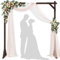 Xiomot Arche de mariage carrée en bois de 2,3 m pour décoration de cérémonie, intérieur ou extérieur, fête de mariage, demande en mariage, jardin, plage, forêt, décoration rustique bohème
