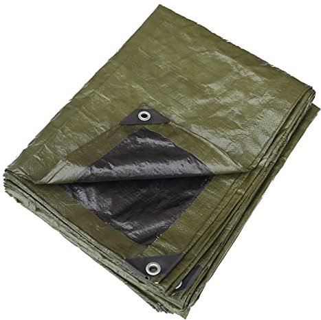 INDA-Exclusiv Abdeckplane Abdeckung inkl. Ösen zB. für Holzstapel oder auch als Untergrund 3m x 4m hochwertig 150g/m² wasserdicht UV-beständig