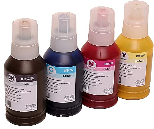ABC Kompatibel Set 4X Nachfüllflasche Tinte für Epson SC23 für Surecolor SC-F100 SC-F500 SC-F501
