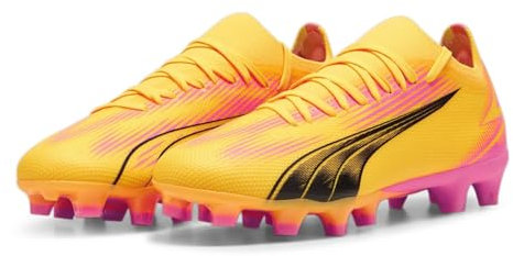 Puma Women Ultra Match Fg/Ag Wn'S Soccer Shoes, Sun Stream-Puma Black-Sunset Glow, 42 EU