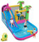 COSTWAY Inflatable Water Slide, Jumping Bouncy Castle with 680W Air Blower, Climbing Wall, Splashing Pool and Water Cannon, Blow Up Activity Center for Kids Summer Play