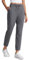 CRZ YOGA Damen Sweathose Taschen Sporthose Leichte Atmungsaktive Jogginghose Lang Hose mit Tunnelzug - 70cm Dunkler Kohlenstoff 38