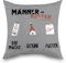 EMITUOFO Männer Kissenbezug mit 3 Taschen, 45 x 45cm Männerkissen Zierkissenbezug Männer für Papa Vater Kollege Freund Geburtstagsgeschenk