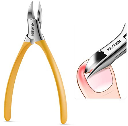 MR.GREEN Toenail Clippers Stainless Steel Ingrown Nail Cutter Thick and Hard Nails Pedicure Manicure Tools (Orange)