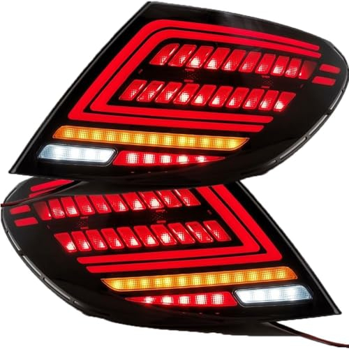 HESTAY Rücklicht-Komplettset für-Benz W204 2007-2012 2013 2014 Wasserdichtes IP67-Gehäuse,Plug-and-Play,Hochwertige Rücklicht,Bremslicht,Blinklicht,Rückfahrlicht,Nebelschlusslicht,STECKER inklusive