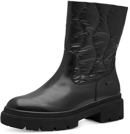 Marco Tozzi Damen Bootie Zip+Slip 2-26427-43 Mode-Stiefel, Black Comb, 38 EU