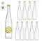 10 bottiglie in vetro da 700 ml con tappo a vite dorato con beccuccio, ideali per bevande alcoliche come rum, whiskey, vodka, olio d'oliva, acqua e liquore