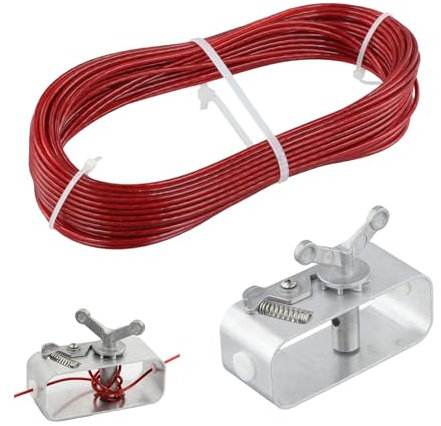 Tensor de Cable para Lonas de Piscina,Tensor de Cable con Cable (29m de Longitud, Φ2mm),Cable de Tensión para Cubierta de Piscina,Tensor de Cable,Cable de Tensión para Fijación de Cubierta de Piscina