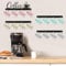 QUMENEY 4 Pcs Coffee Mug Holder Wall Mounted Metal Coffee Mugs Hanger Organizer Storage Display Rack with 16 Hooks Coffee Sign Decor for Kitchen Coffee Bar Station Accessories Office