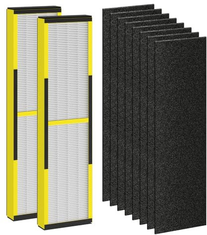 FLT4825 Filtro de repuesto B apto para purificador de aire Germ Guardian, ac4825e filtro de repuesto para ac4825 AC4825 AC4300 AC4900 AC4825DLX AC4850 CDAP4500 AP2200, 4 True HEPA + 8 filtros de