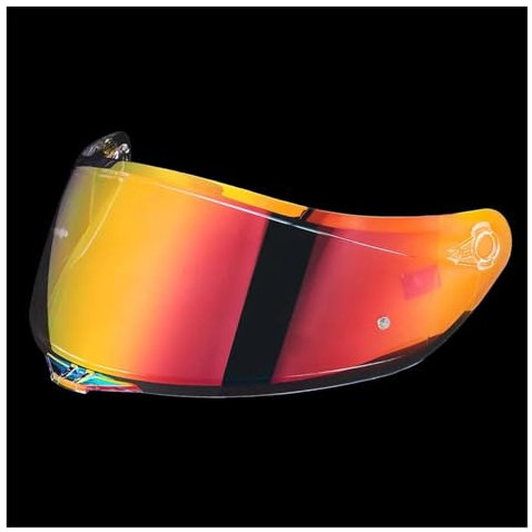 Windschutz UV Schutz Ersatz Visier Für AGV K5 K5S K5-S K3SV K1 K1S Compact ST Motorradhelmobjektiv Motorradhelmvisierobjektiv Schildbrille Vollgesichtsbrille(Aurora Red)