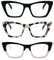 KoKoBin 3 Pack Lunettes de Lecture Oprah pour Femmes Bloquant la Lumière Bleue de l'Ordinateur Loupes de Lecture Cat-eye avec Charnière à Ressort (3 Pairs, 3.5, Dioptres)