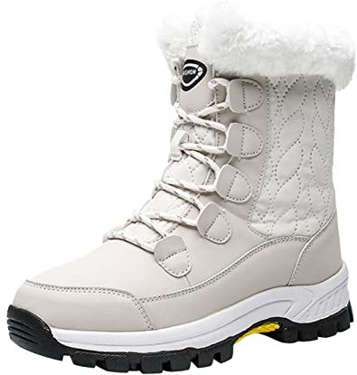 Stivali da neve 2024 Stivali da donna invernali alla moda di Natale Stivali da neve Stivali da neve Stivali da neve caldi stivali da donna con lacci da donna Water Keep Velvet Scarpe con punta rotonda