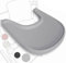 Vassoio per seggiolone compatibile con la sedia Stokke Trip Trap, design ergonomico curvo, Grigio, senza BPA, facile da montare