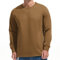 VEIISAR Men's Heavy Weight Crew Neck Long Sleeve T Shirt - Mens 100 Cotton Thick Pre Shrunk Shirts (T2L Brown S)
