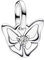 PANDORA ME Schmetterling Mini-Charm-Anhänger aus Sterling Silber mit Zirkonia, Kompatibel ME und Moments Armbändern, 793451C01