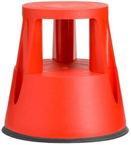 DisplayLager Step_Stool 05714797011327 - Piedi elefante in plastica vintage, 1 pezzo, 41 cm, 150 kg, colore: Rosso