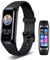 VUHIGIB Fitness Tracker, 24/7 Heart Rate Blood Oxygen Blood Pressure Body Temp Monitor Sleep Calorie Tracker with 1.1 AMOLED Touch Color Screen Pedometer Smart Watch Waterproof for Women Men