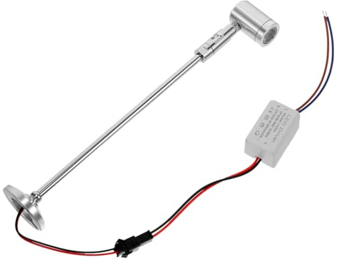 Homoyoyo LED Schrankstrahler 3w 6000k 220v, Verstellbar für Schmuckvitrine | Aluminium Silber, Flacher Standfuß, für Verkaufsflächen und Ausstellungen, Klare Präsentation