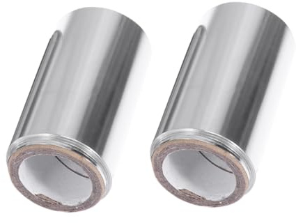 NIYANGLE Haarfolienrolle Aluminiumfolie 2 Rollen Silber Geprägte Textur Für Haarfärbung Strähnchen Dauerwelle Friseur Zubehör Für Balayage Und Blondierung