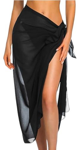 TYXHXTF Damen Sarong Strand Wrap Bikini Cover up Lang Wickelrock Beach Wrap Multifunktional Einheitsgröße über Badeanzügen