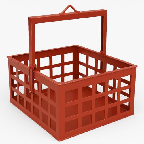 Cesta per montacarichi 50x70cm, Made in Italy - Cesta in lamiera per Paranco, Altezza 30cm e Portata 105lt – Baule Porta Attrezzi da Lavoro per Uso in Cantiere Edile o Domestico Resistente agli Urti
