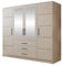 Drehtürenschrank Bado 4D, Kleiderschrank mit Spiegel, Schubladen und Spiegeltüren, Elegantes Schlafzimmer Schrank, Jugendzimmer (Cashmere)