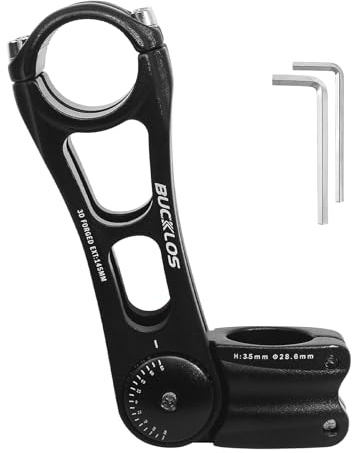 AEYINO Fahrradlenker Vorbau 31.8/25.4,Lenkererhöhung Fahrrad für MTB | Um 80 Grad verstellbar, aus Aluminiumlegierung gefertigt, geeignet für Freizeitfahrten und Offroad-Einsätze