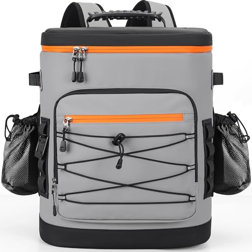 YOUNGOA Sac à Dos Isotherme, 30L Grand Sac Glaciere Étanche, Sac a Dos de Pique-Nique Thermique Imperméable pour Homme & Femme