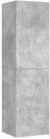 GPWERSDF Hanging TV Cabinet Concrete Grey 30.5x30x110 cm Engineered Wood, Wall-Mounted TV Shelf with 2 Shelves for Books, Magazines, DVDs, Sturdy and Easy to Clean