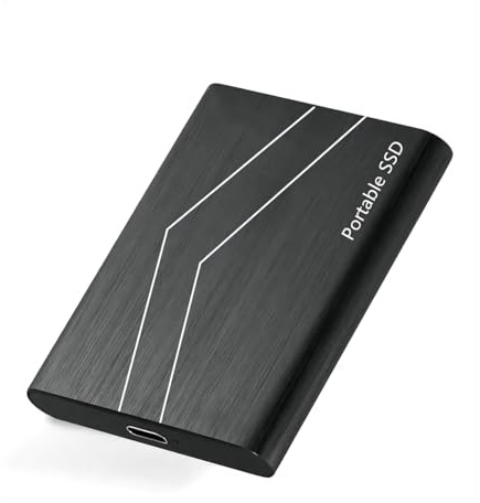 Lolsyt Duro Externo de 2TB, Ultra Delgado y Portátil de 2.5 con Conexión USB, Almacenamiento Compatible con PC, Ordenador Portátil y Computadora (Negro)