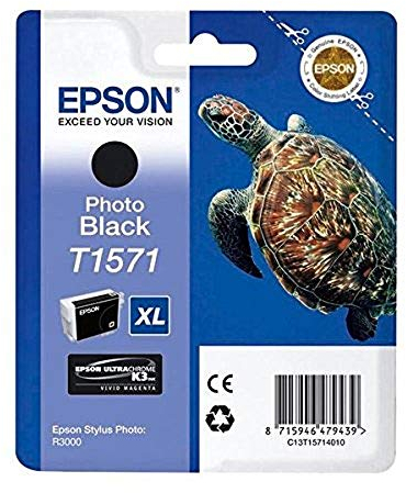 Epson T1571 Tintenpatrone Schildkröte, Singlepack schwarz