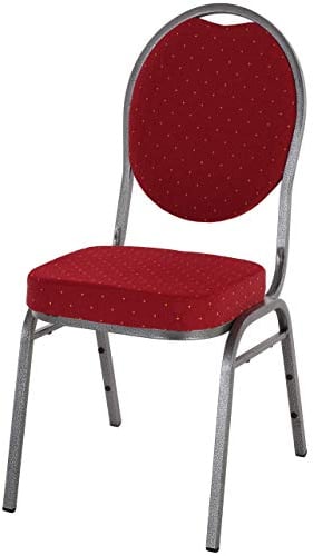 MACOShopde by MACO Möbel Raburg Stapelstuhl 20er Set David - stabil bis 150 kg in ROT, Gewerbequalität + stapelbar für: Konferenz, Seminar, Wartezimmer, Theater, Oper, Schule/Uni & Gastro/Hotel