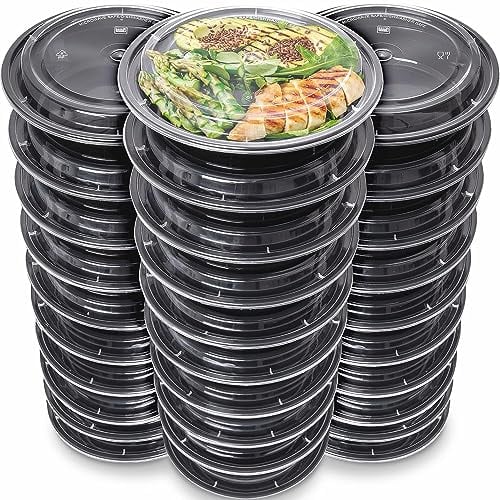[Lot de 30] Réutilisables Boites Alimentaires pour Préparation des Repas avec des Couvercles Hermétiques - Boite Repas Convient pour Lave-vaisselle Congélateur Micro-ondes - Meal Prep Containers